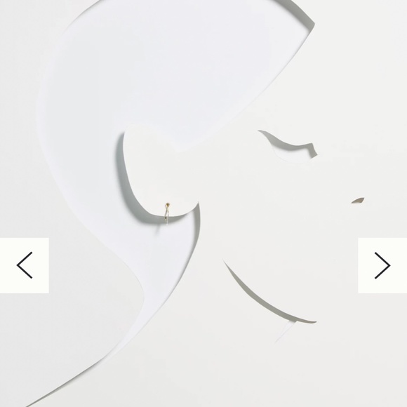 Anthropologie Lena Bernard bisected square hoop set - Picture 4 of 5